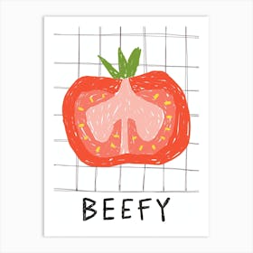 Beef Tomato Wall Art Print Art Print