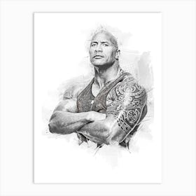 Dwayne Johnson Art Print