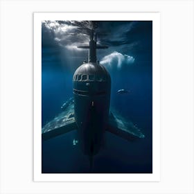 Underwater Submarine-Reimagined Art Print