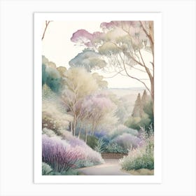 Adelaide Hills  Mount Lofty Botanic Garden, 1, Australia Pastel Watercolour Art Print