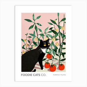 Foodie Cats Co Cat And Tomatoes 1 Art Print