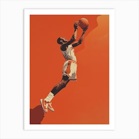 Elegant Dunk In Mid Air Art Print