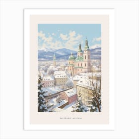 Vintage Winter Poster Salzburg Austria 4 Art Print