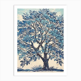 Blue Tree 2 Art Print