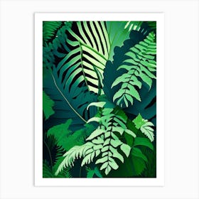 Japanese Painted Fern 1 Vibrant Art Print