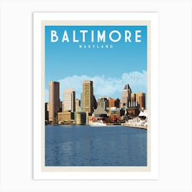 Baltimore Maryland Travel Poster Art Print