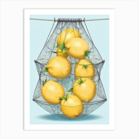 Lemons In A Net Art Print