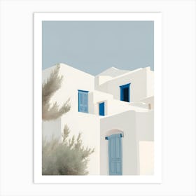 White Houses In Greece Art Print