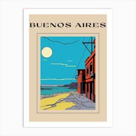 Minimal Design Style Of Buenos Aires, Argentina 2 Poster Art Print