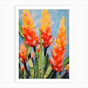 Cactus Painting Ladyfinger Cactus 1 Art Print