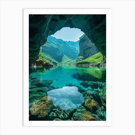 Lake In The Cave Art Print