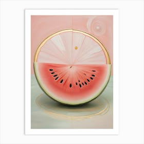 Pastel Watermelon Slice Art Print