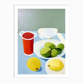 Tablescape 8 vegetable Art Print