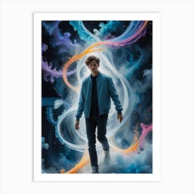 Boy In The Blue Jacket Art Print