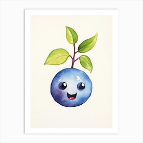 Friendly Kids Blueberry 2 Art Print