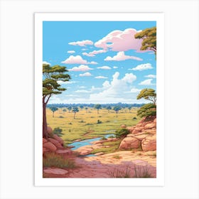 Kruger National Park Cartoon 1 Art Print