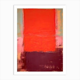 Red Tones Abstract Rothko Quote 1 Art Print