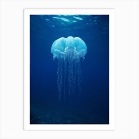 Lions Mane Jellyfish Ocean Realistic 1 Art Print