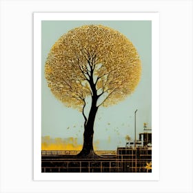 'Golden Tree' 1 Art Print