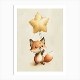 Fox With Star Art Print