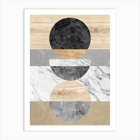 Collage geometric textures 20 Art Print