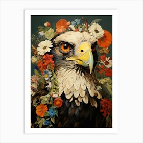 Bird With A Flower Crown Falcon 4 Art Print