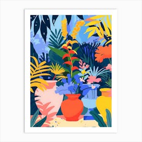 Matisse Inspired, Tropical Garden, Fauvism Style Art Print