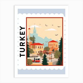 Turkey 2 Travel Stamp Poster Art Print