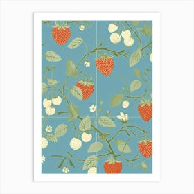 Strawberries Illustration 7 Art Print