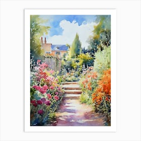 Claude Monet Garden France Watercolour 2 Art Print