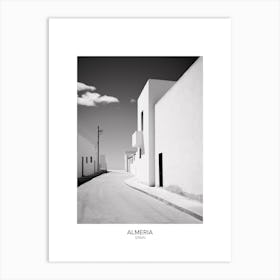 Poster Of Almeria, Spain, Black And White Analogue Photography 3 Art Print