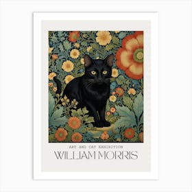 William Morris Black Cat Art Print