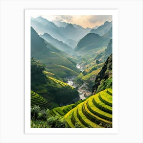 Rice Terraces In Vietnam 7 Art Print