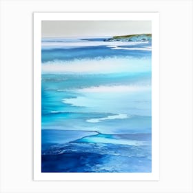 Shoreline Waterscape Marble Acrylic Painting 2 Art Print