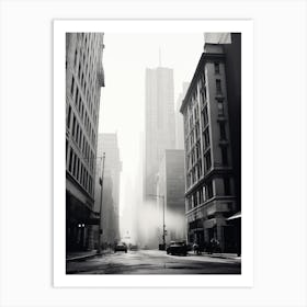 New York City, Black And White Analogue Photograph 1 Art Print