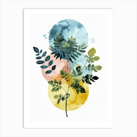 Watercolor Leaves Art Print