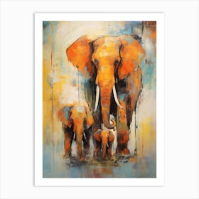 Elephant  Abstract Expressionism 4 Art Print