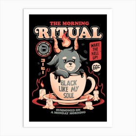 The Morning Ritual - Cute Baphomet Coffee Gift Art Print