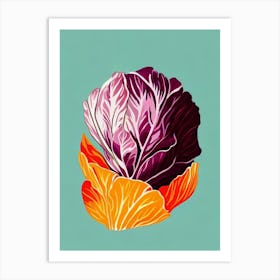 Radicchio Bold Graphic vegetable Art Print