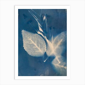 'Blue Leaves' Art Print