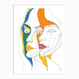 Abstract Women Portrait Series 6 Art Print