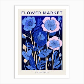 Blue Flower Market Poster Lisianthus 4 Art Print