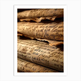 Old Manuscripts 7 Art Print