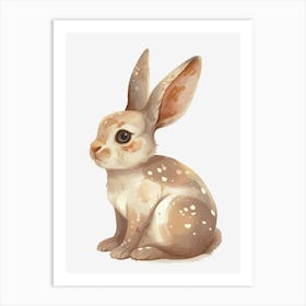 Satin Rabbit Kids Illustration 1 Art Print