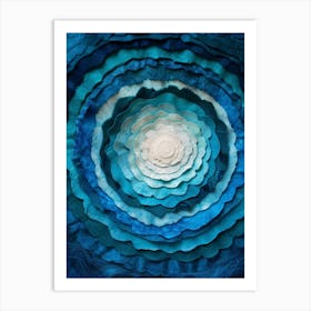 Blue Felt Art Art Print