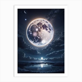 Full Moon Canvas Art Print Art Print