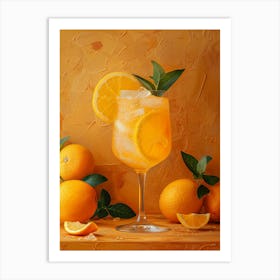 Orange Cocktail With Ice 4 Art Print