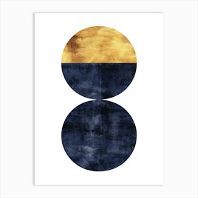 Blue And Gold 15 Art Print