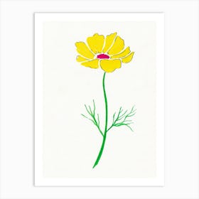 Yellow Daisy flower Art Print