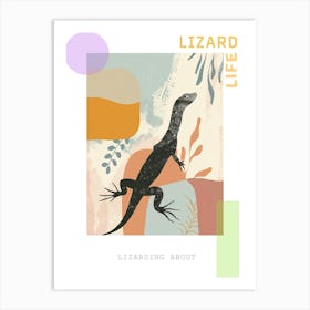 Lizard Abstract Modern Illustration 3 Poster Art Print